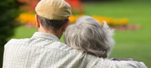 Elderly People sat on bench